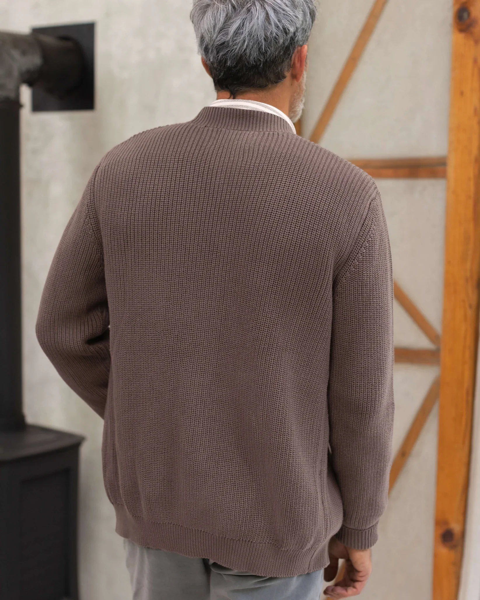Alex Crane - Bay Cardigan in Coffee - Image 4