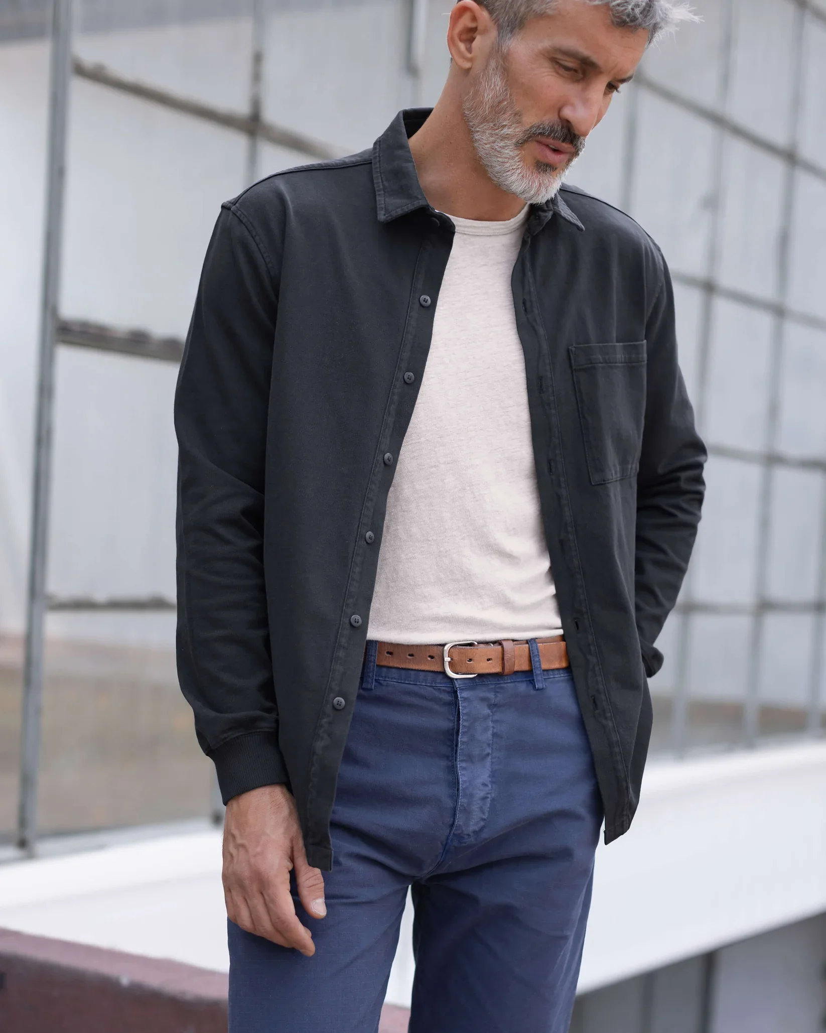 Alex Crane - Caza Knit Shirt in Night - Image 4