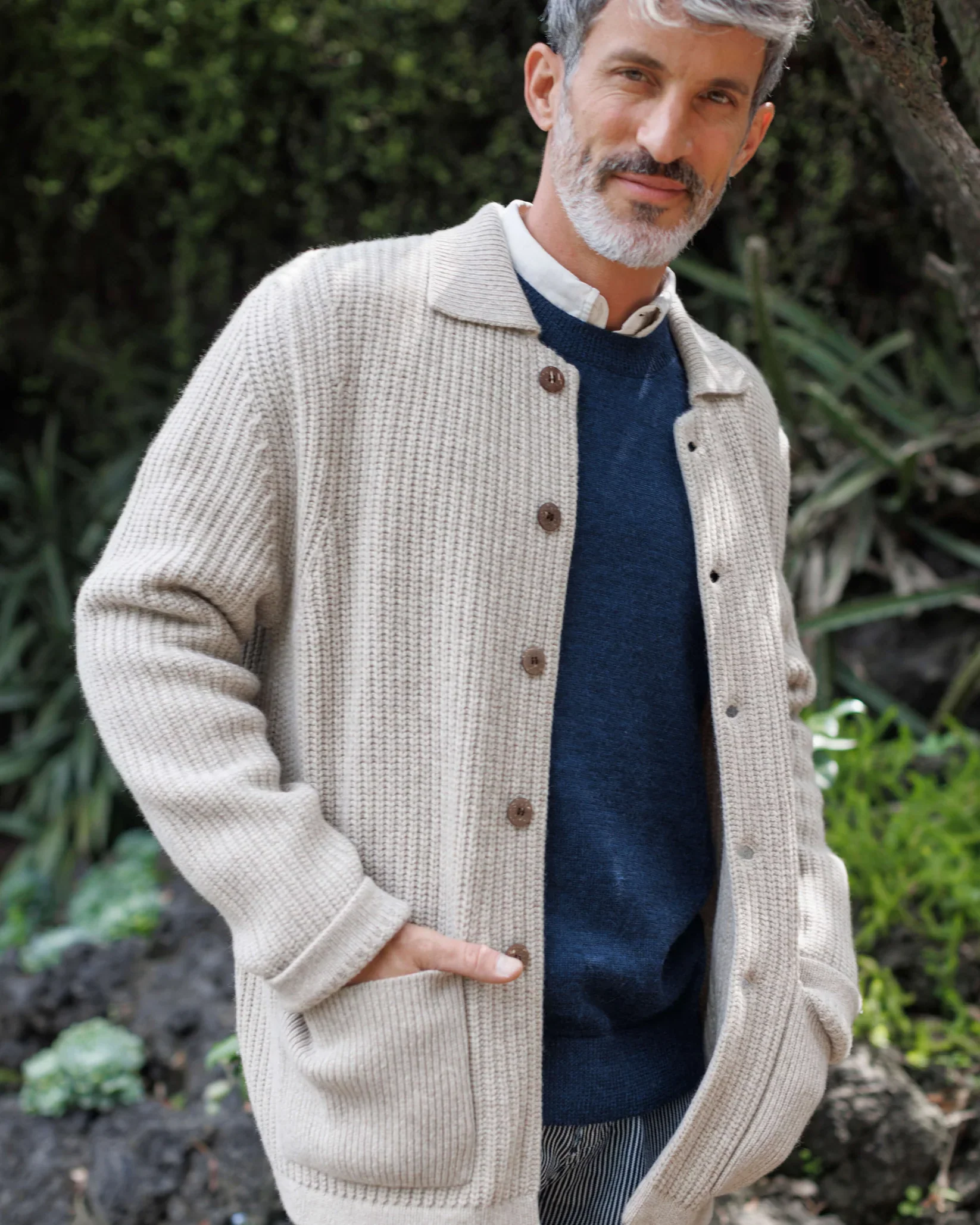 Alex Crane - Knit Kite Jacket in Bone - Image 3