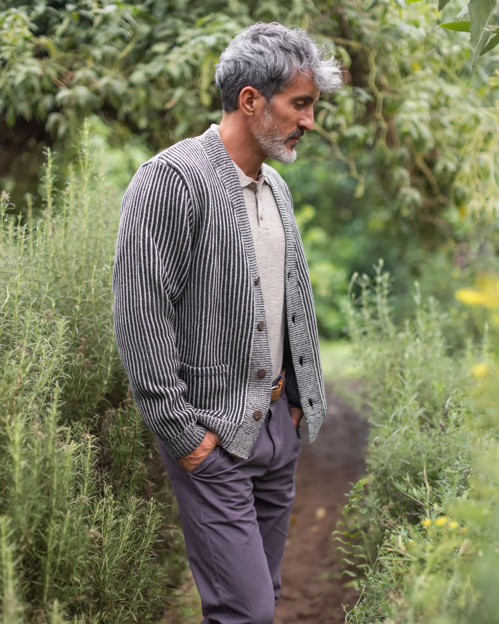 Alex Crane - Vale Cardigan in Lines - Image 2