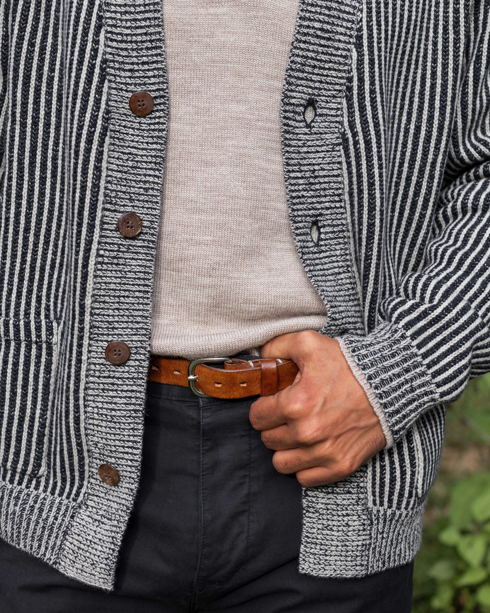 Alex Crane - Vale Cardigan in Lines - Image 4