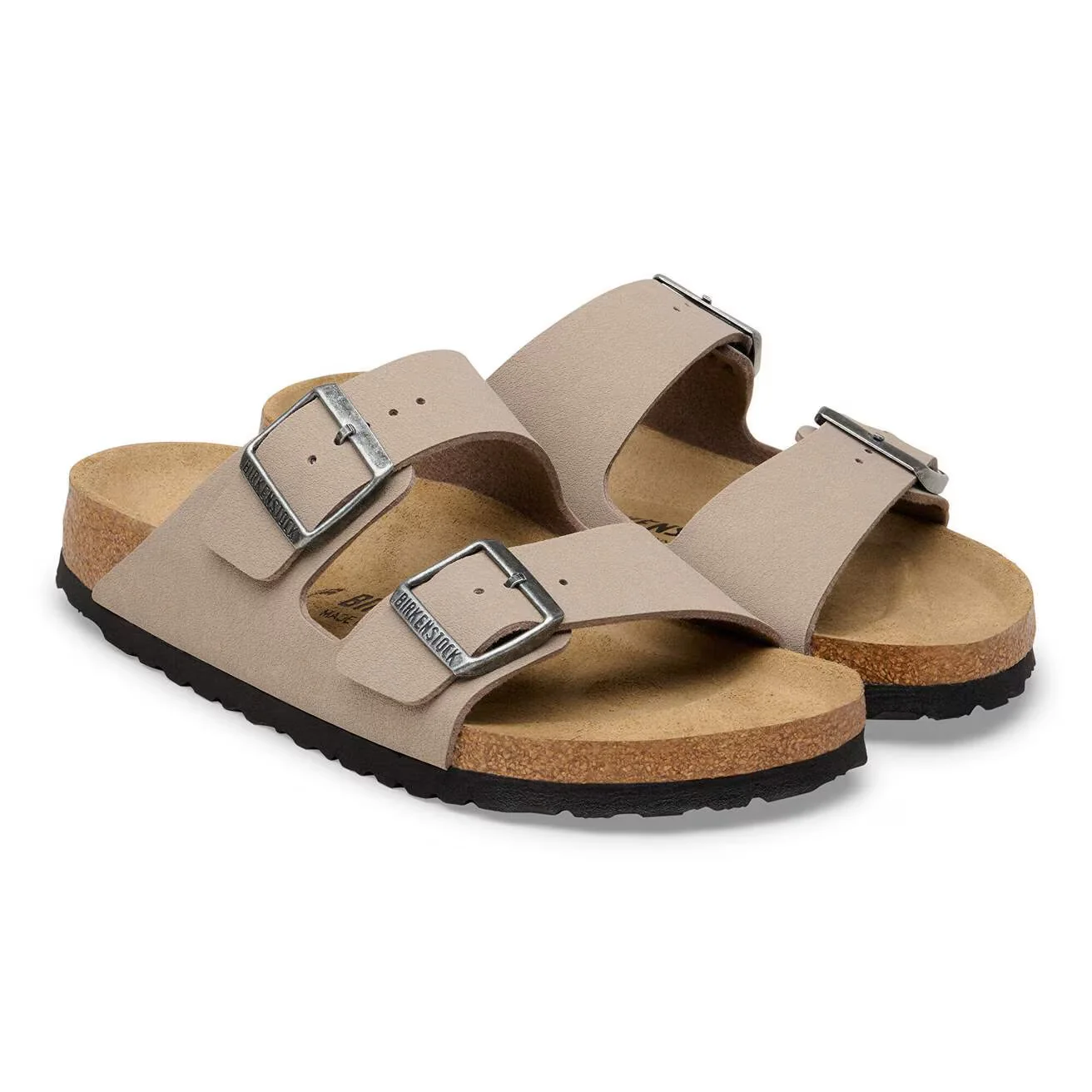 Birkenstock - Arizona in Grey Taupe Birkibuc - Image 3