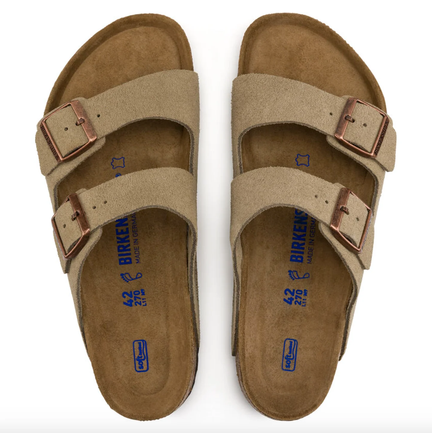 Birkenstock- Arizona Soft Footbed Taupe Suede - Image 3