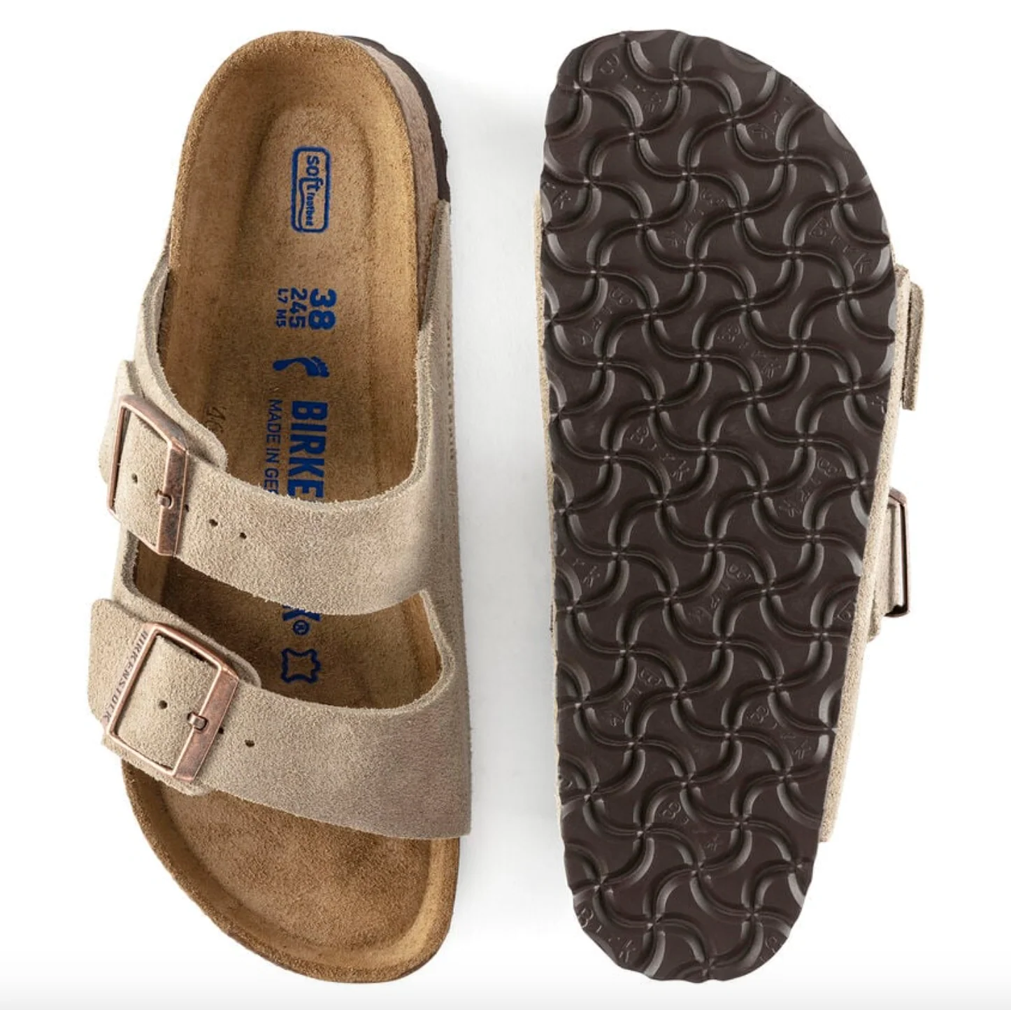 Birkenstock- Arizona Soft Footbed Taupe Suede - Image 5