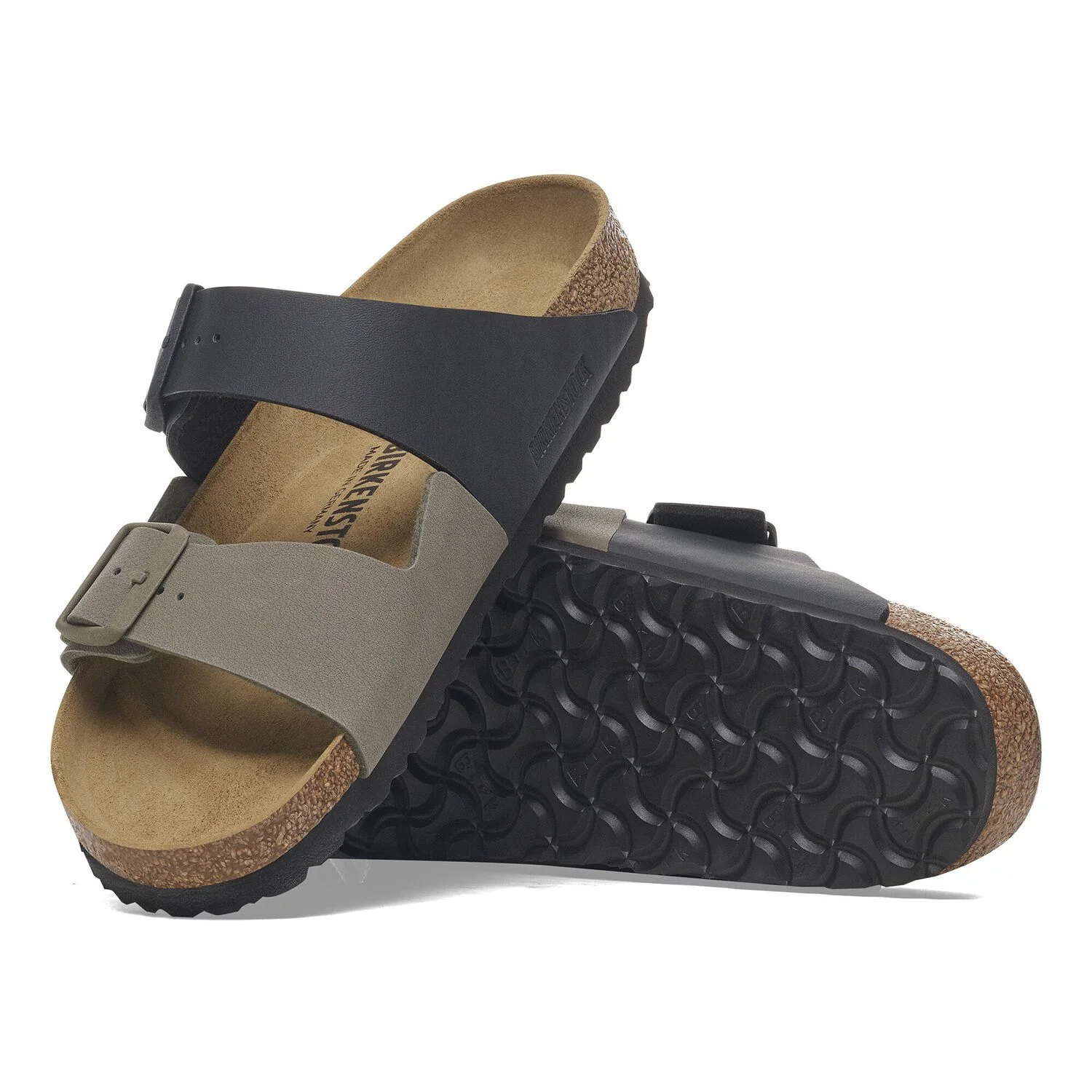 Birkenstock - Arizona Split Birko-Flor in Black and Stone - Image 3