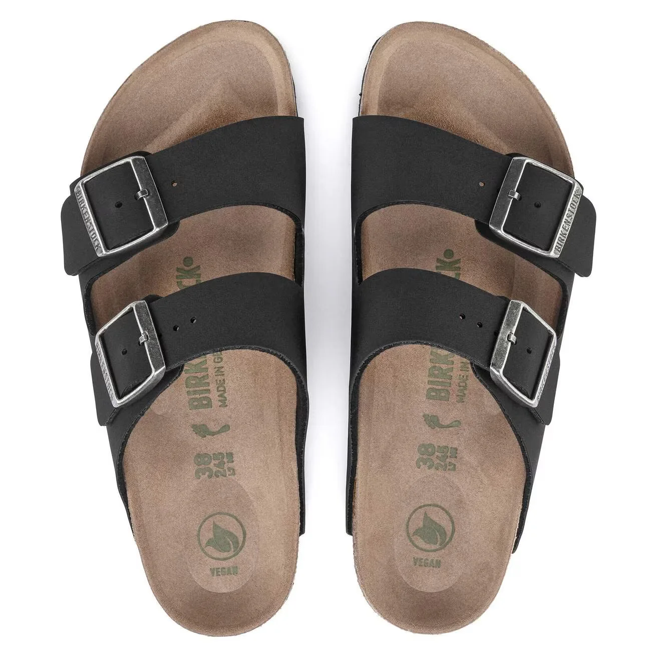 Birkenstock - Arizona Vegan in Black Birkibuc - Image 3