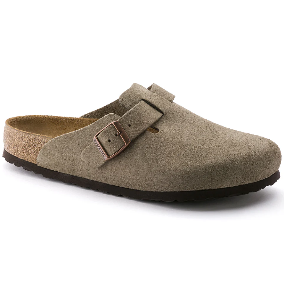 Birkenstock- Boston Soft Footbed Taupe Suede - Image 2