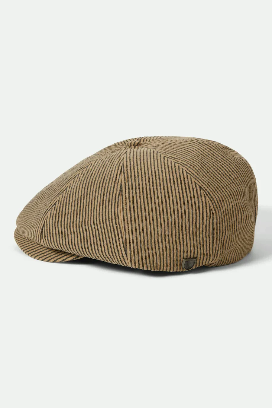 Brixton - Brood Snap Cap in Dark Tan/Black Hickory Stripe - Image 2