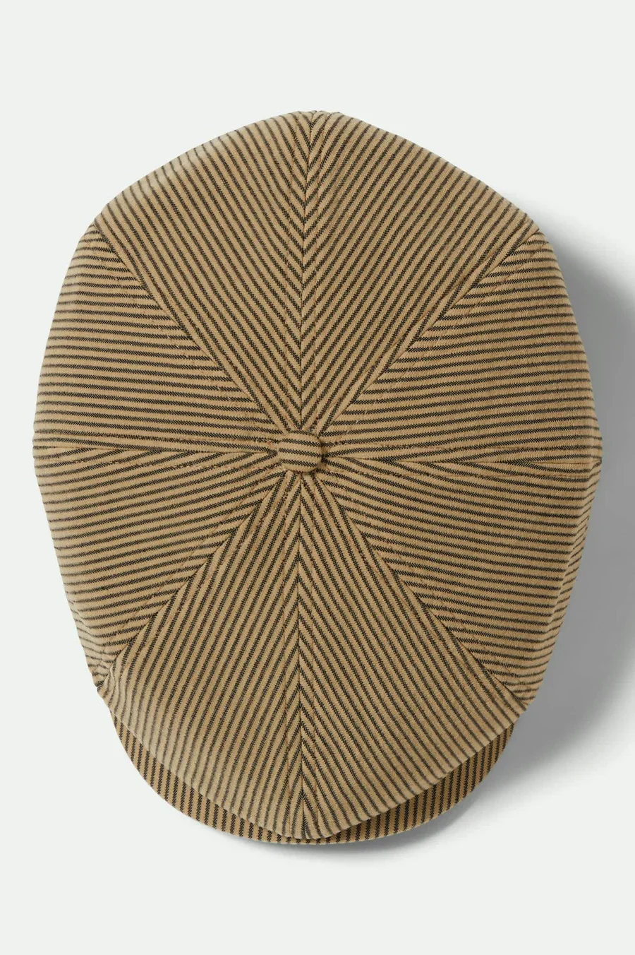 Brixton - Brood Snap Cap in Dark Tan/Black Hickory Stripe - Image 4