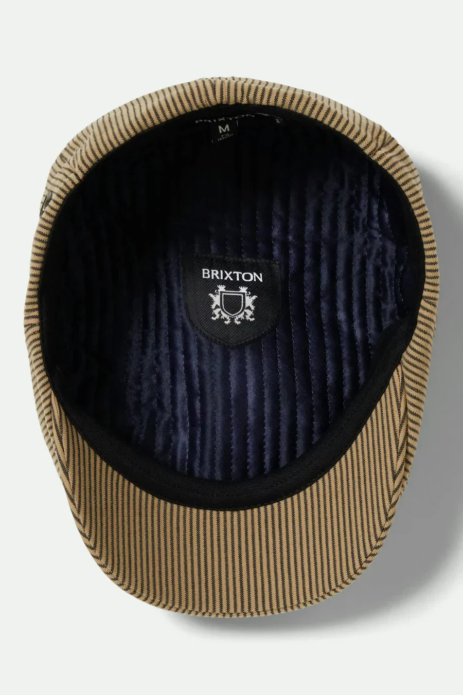 Brixton - Brood Snap Cap in Dark Tan/Black Hickory Stripe - Image 5