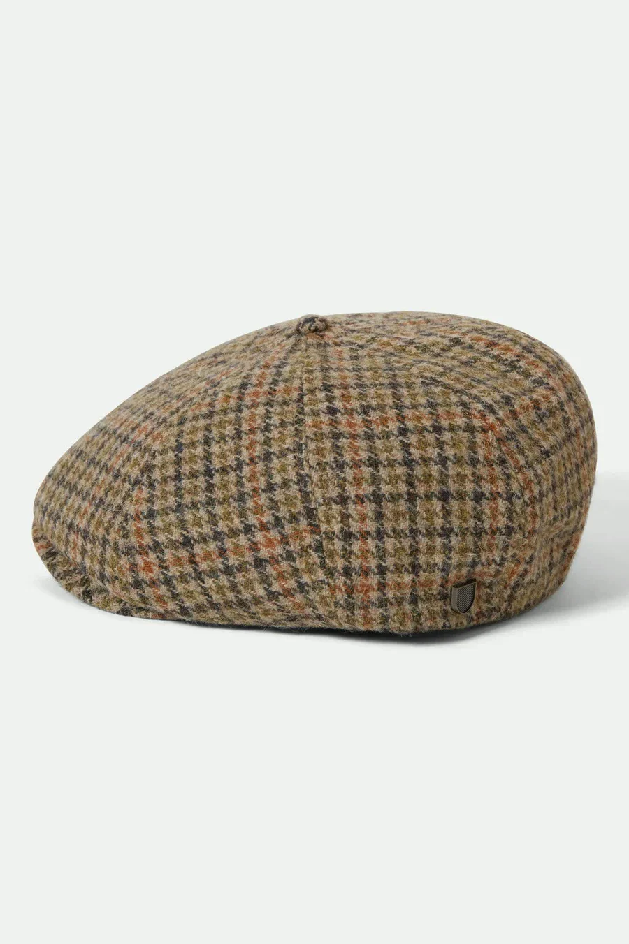 Brixton - Brood Snap Cap in Oatmeal/Charcoal Houndstooth - Image 2