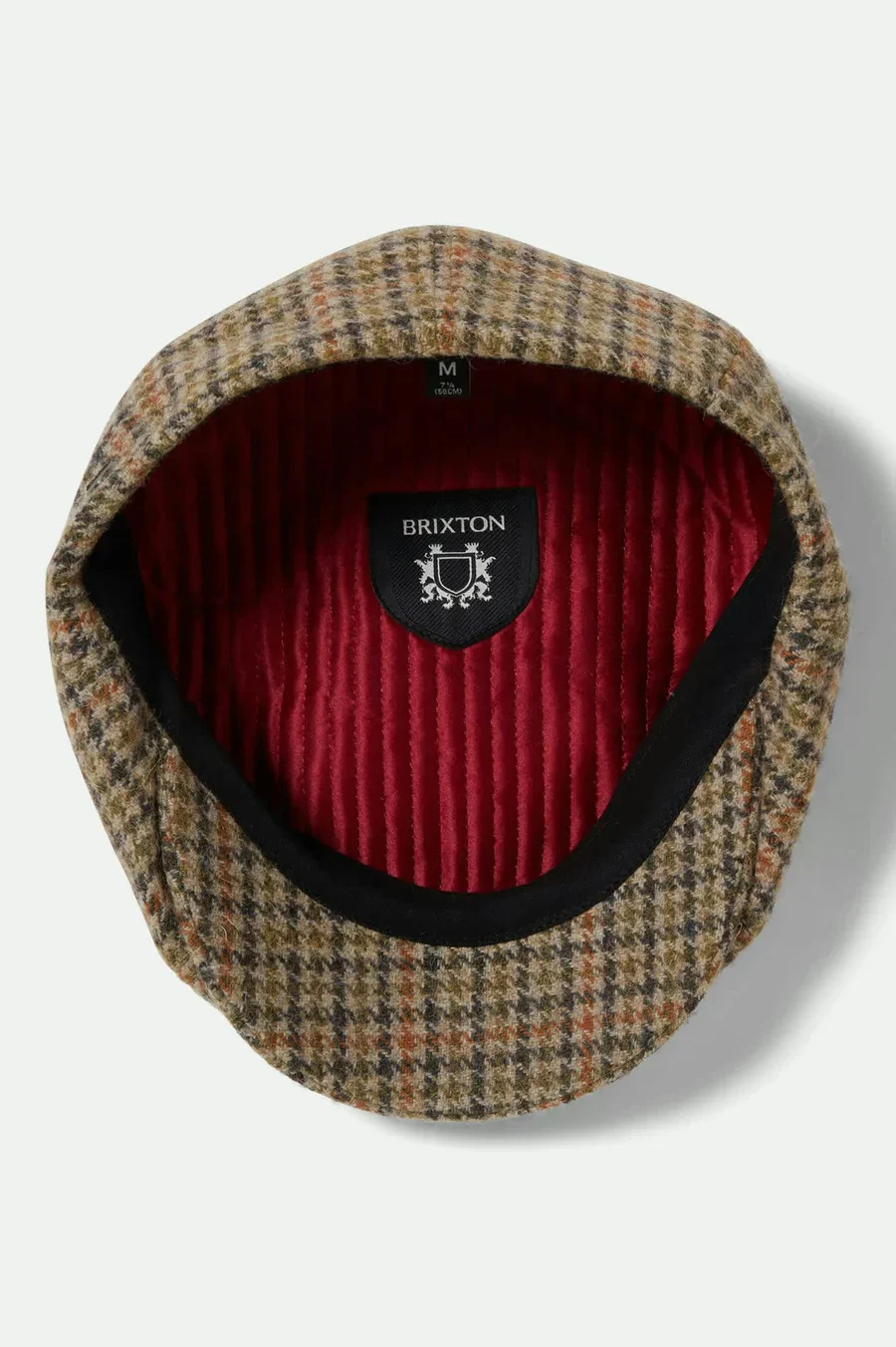 Brixton - Brood Snap Cap in Oatmeal/Charcoal Houndstooth - Image 5