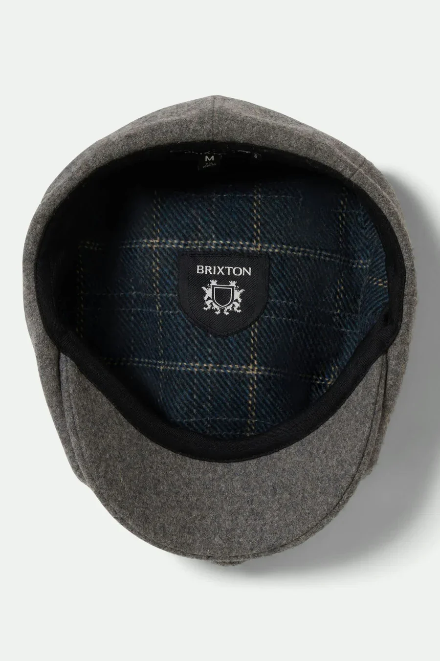 Brixton - Brood Flannel Snap Cap in Heather Grey/Washed Navy - Image 5