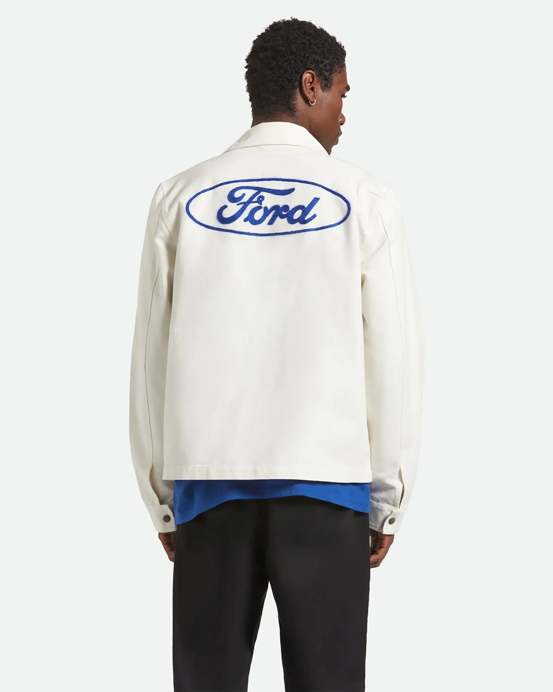 Brixton - Ford Number One Garage Jacket in Wimbledon White - Image 4