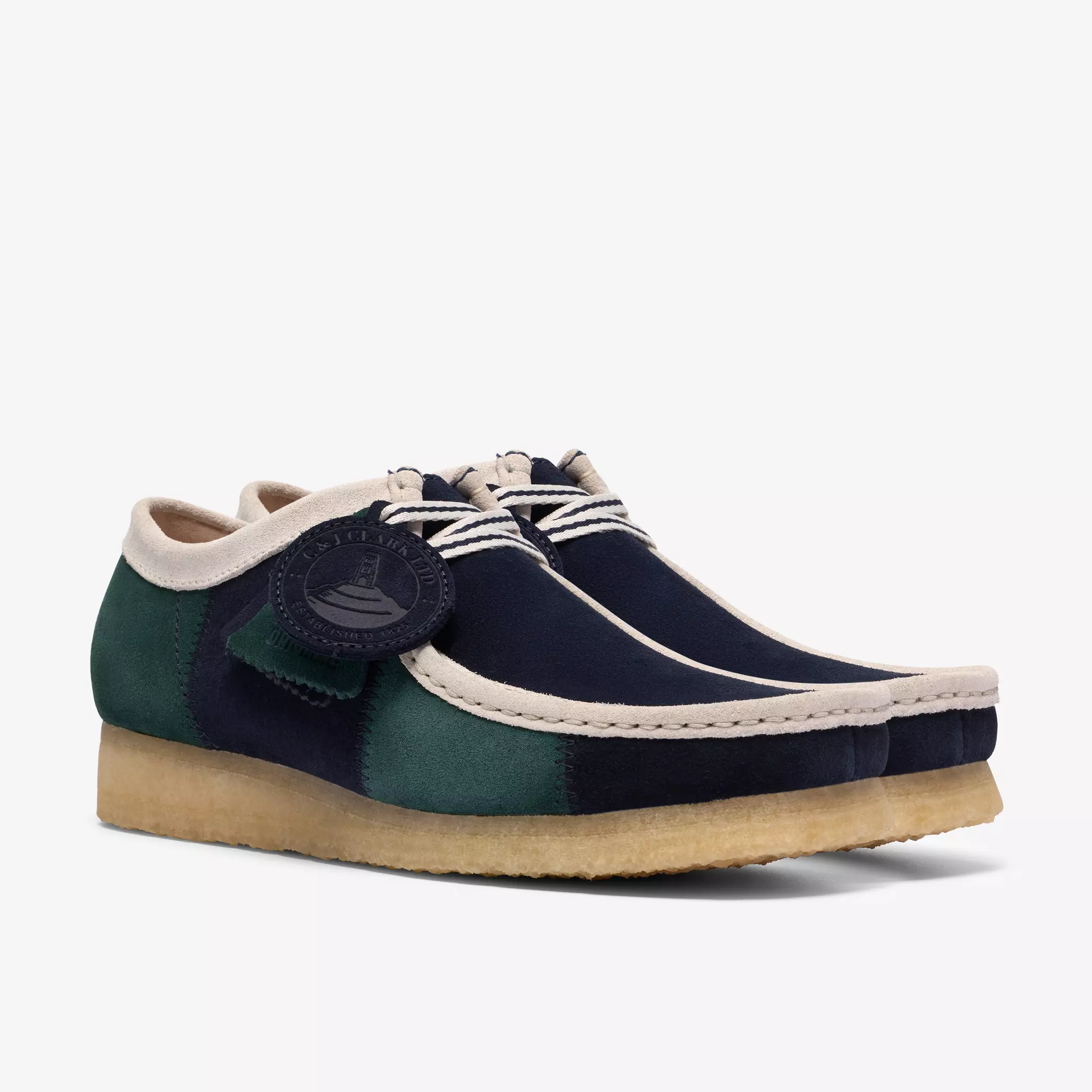 Clarks Originals - Wallabee in Blue/Green Stripe - Image 4
