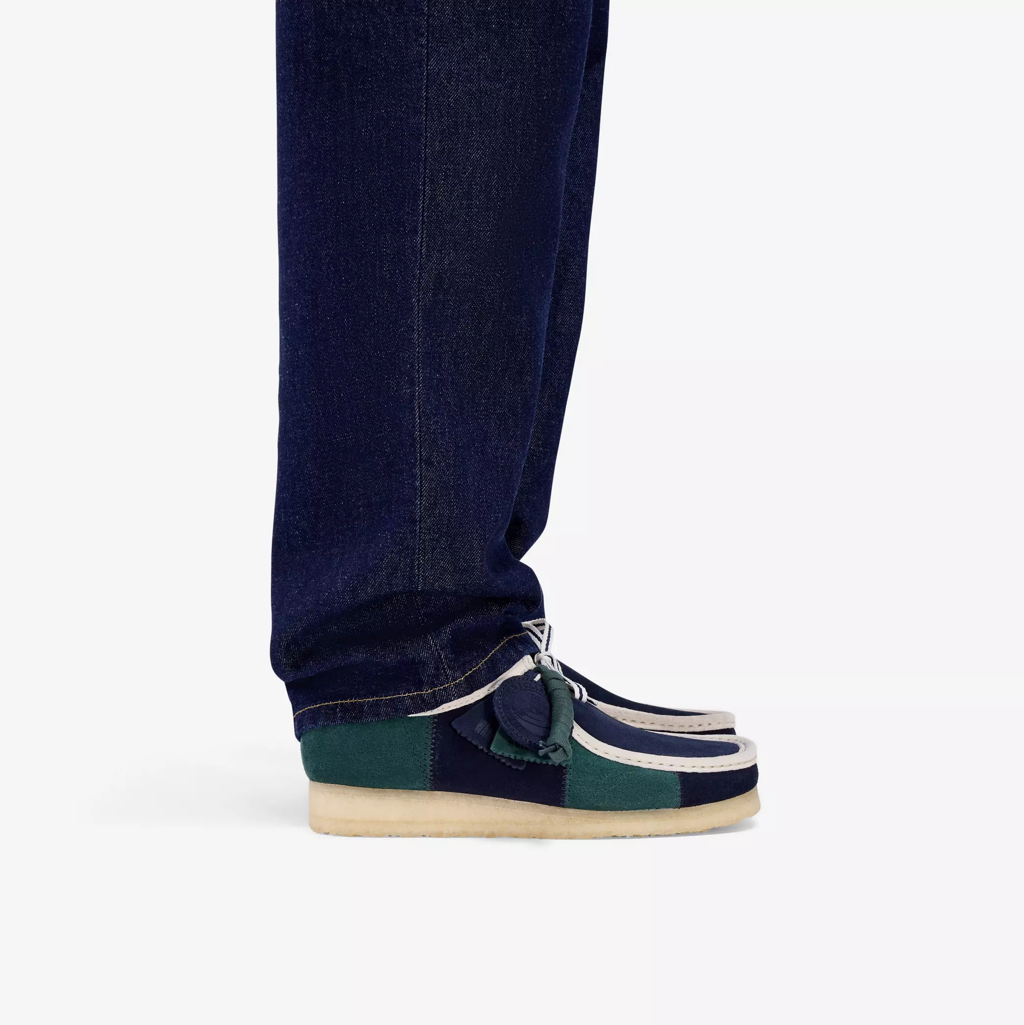 Clarks Originals - Wallabee in Blue/Green Stripe - Image 6