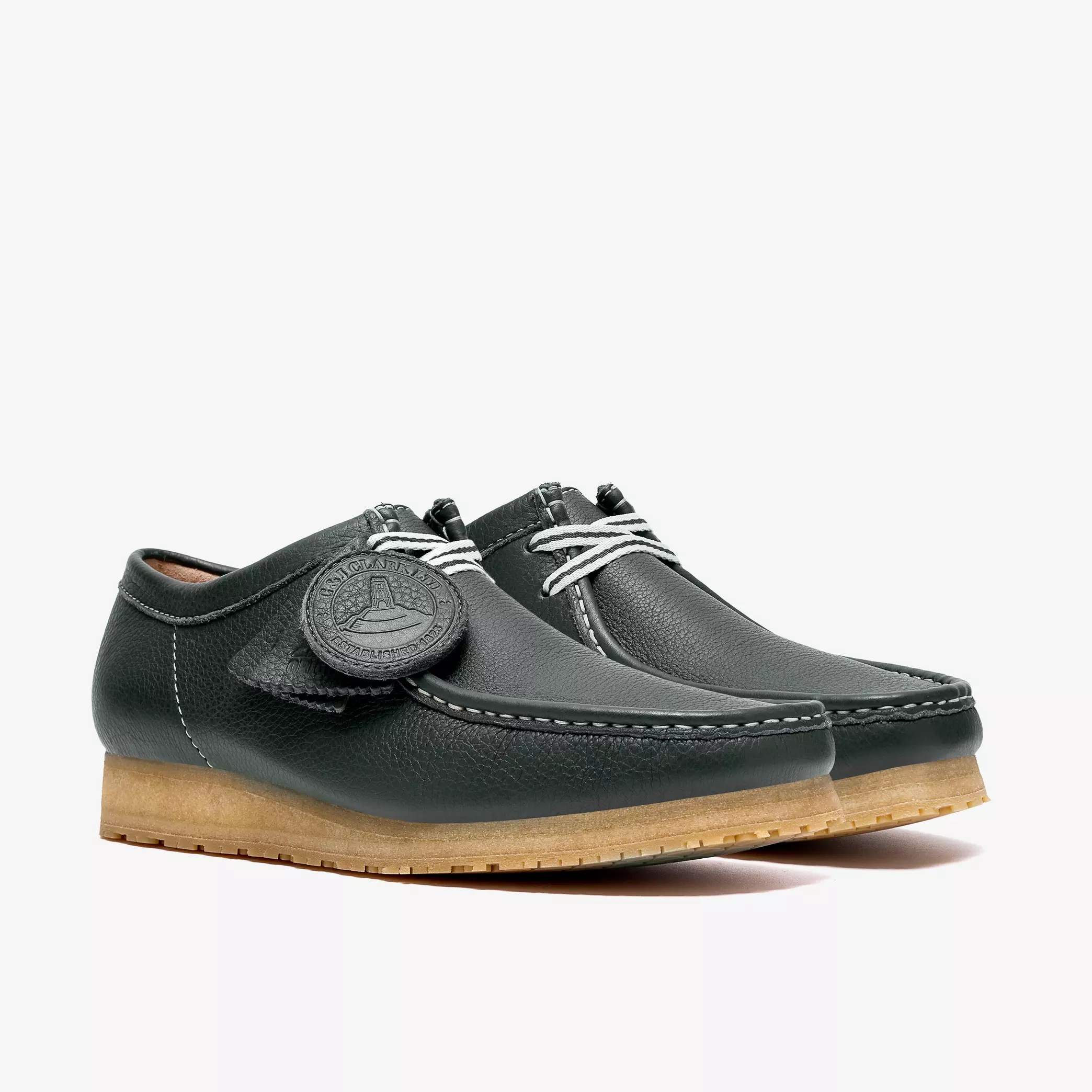Clarks Originals - Wallabee RB in Dark Green Leather - Image 4