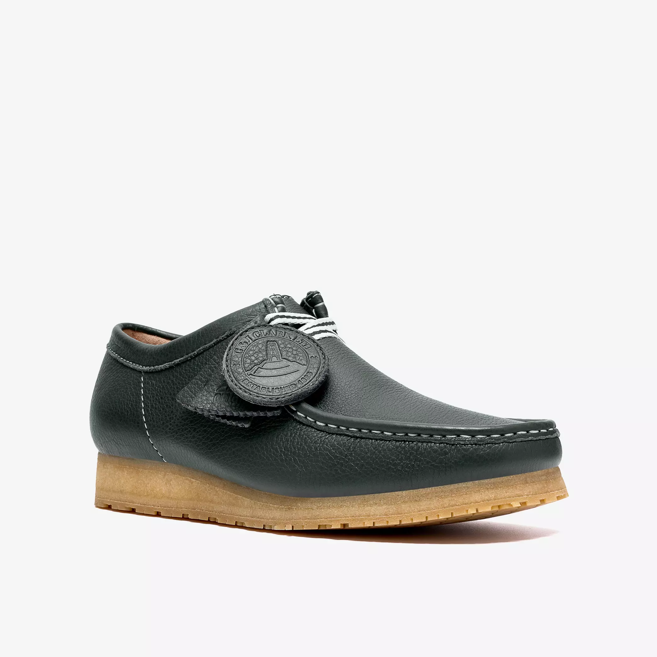 Clarks Originals - Wallabee RB in Dark Green Leather - Image 7