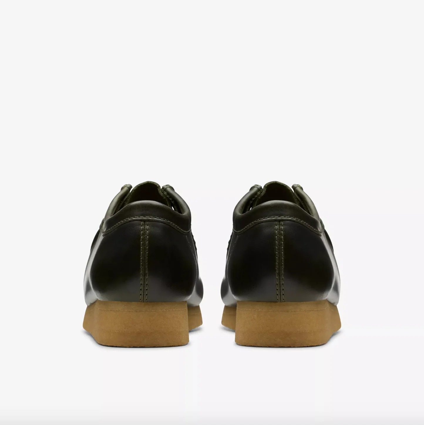 Clarks- Wallabee Forest Green Leather - Image 4