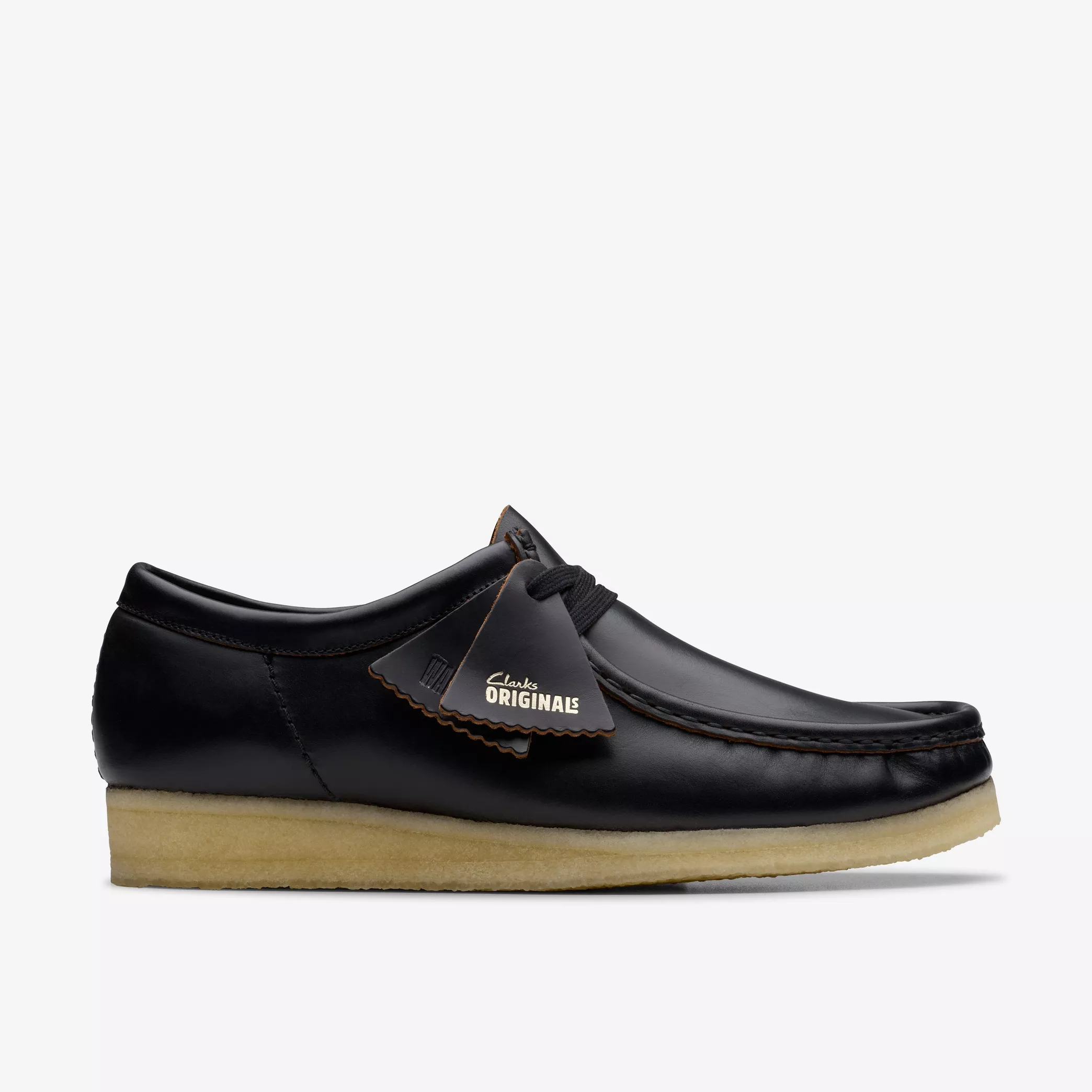 Clarks - Wallabee in Black Smooth Leather