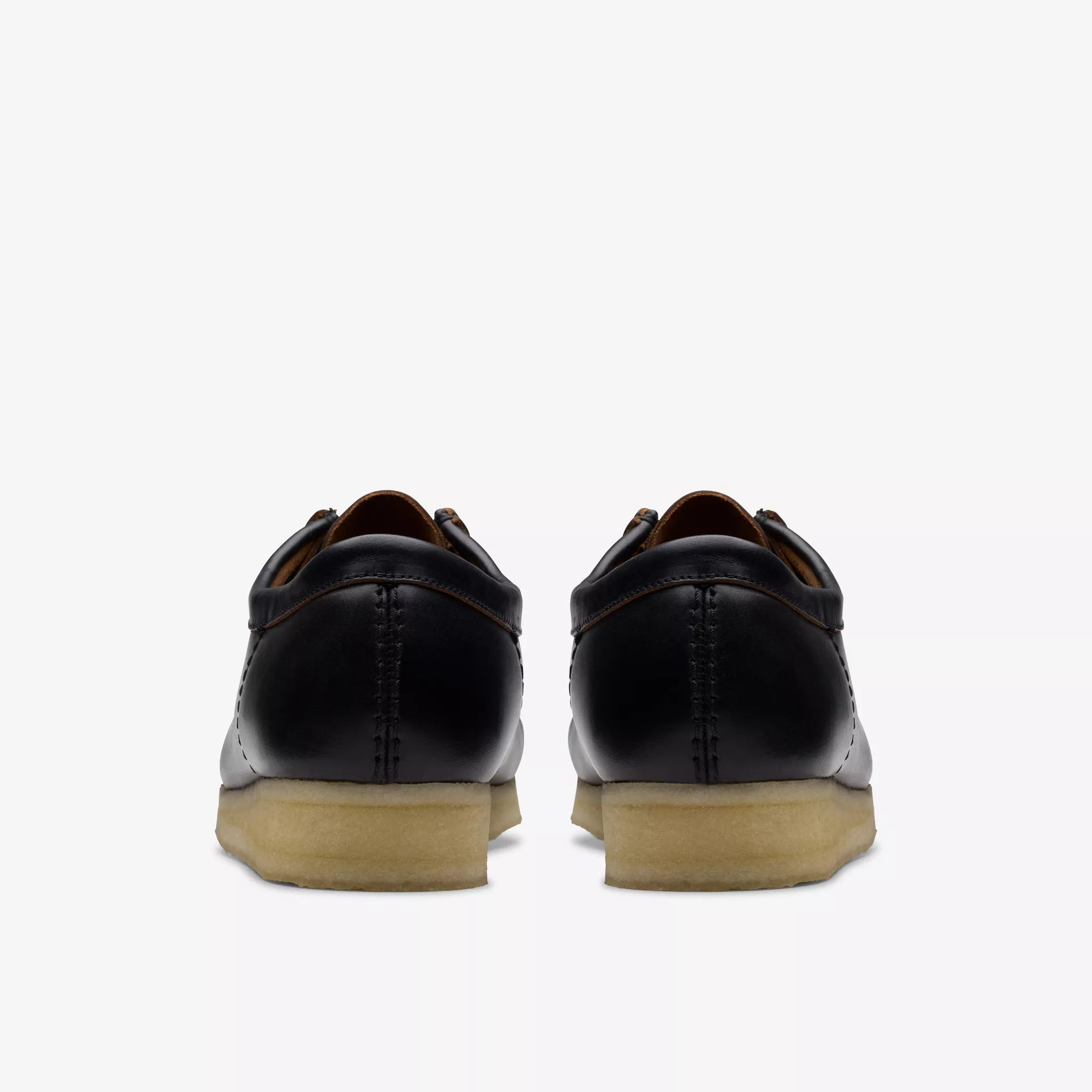 Clarks - Wallabee in Black Smooth Leather - Image 5