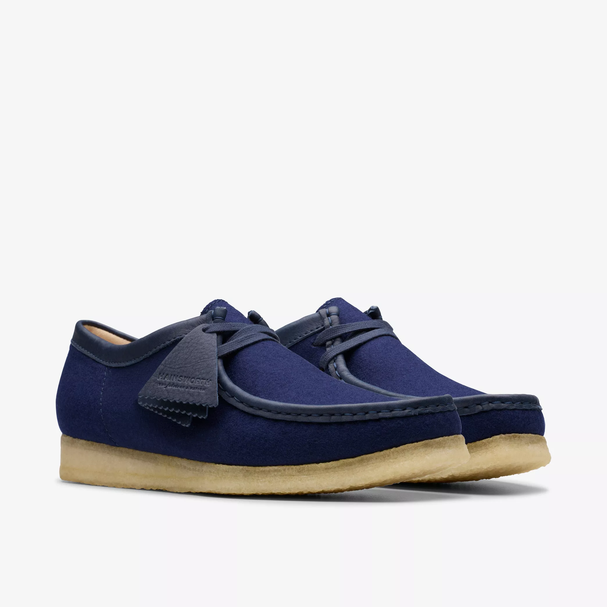Clarks- Wallabee Navy Wool - Image 4