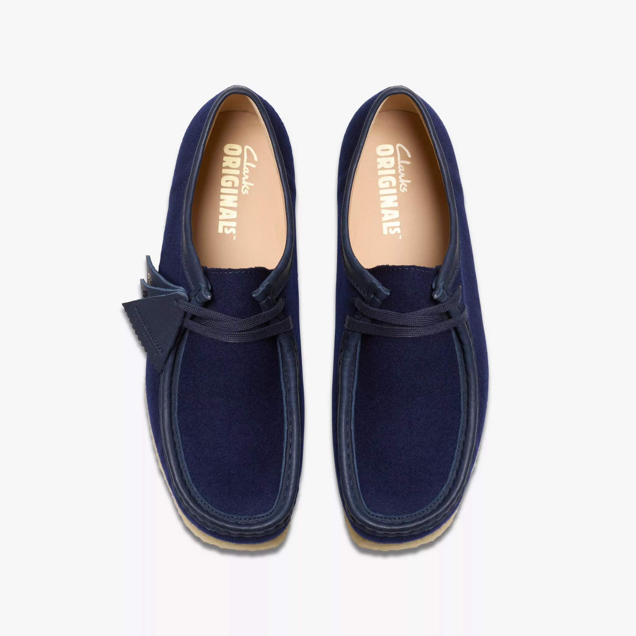 Clarks- Wallabee Navy Wool - Image 6