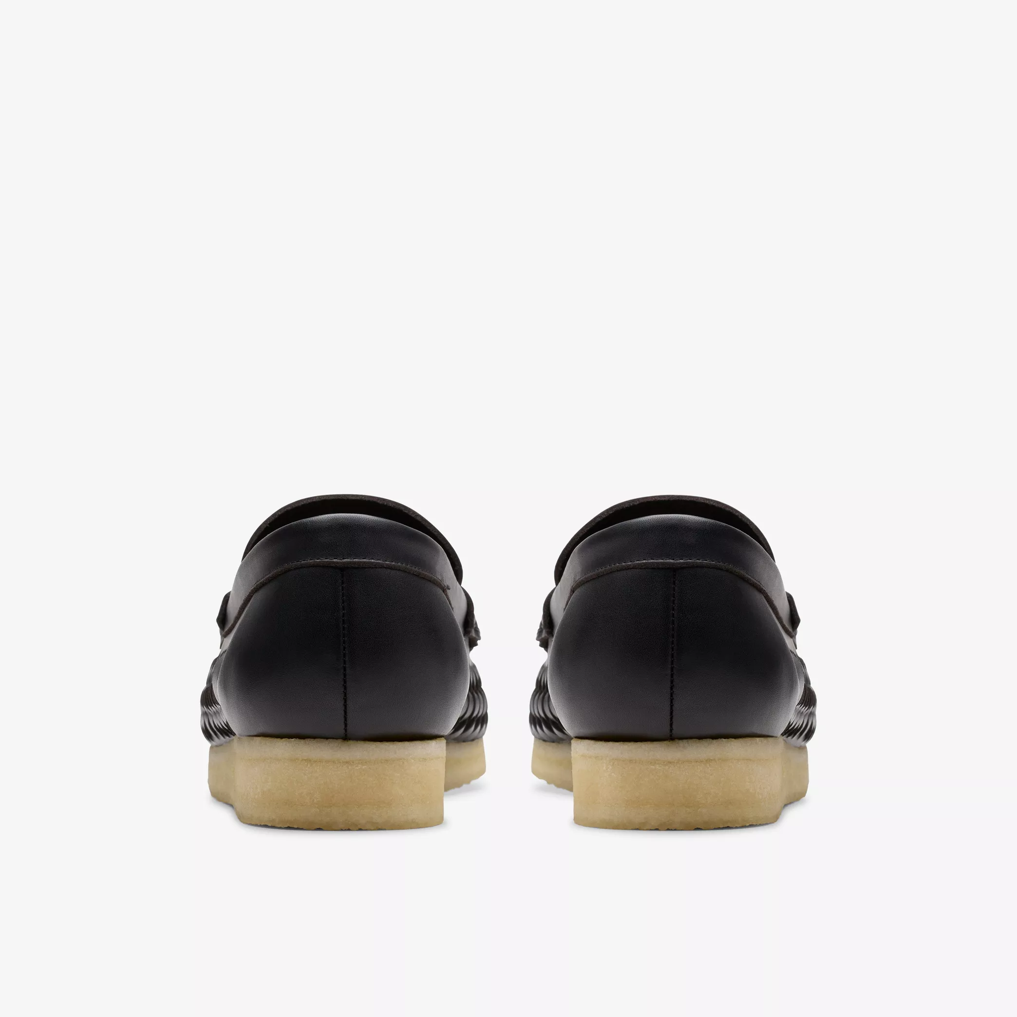 Clarks - Wallabee Penny Weave in Black Leather - Image 5