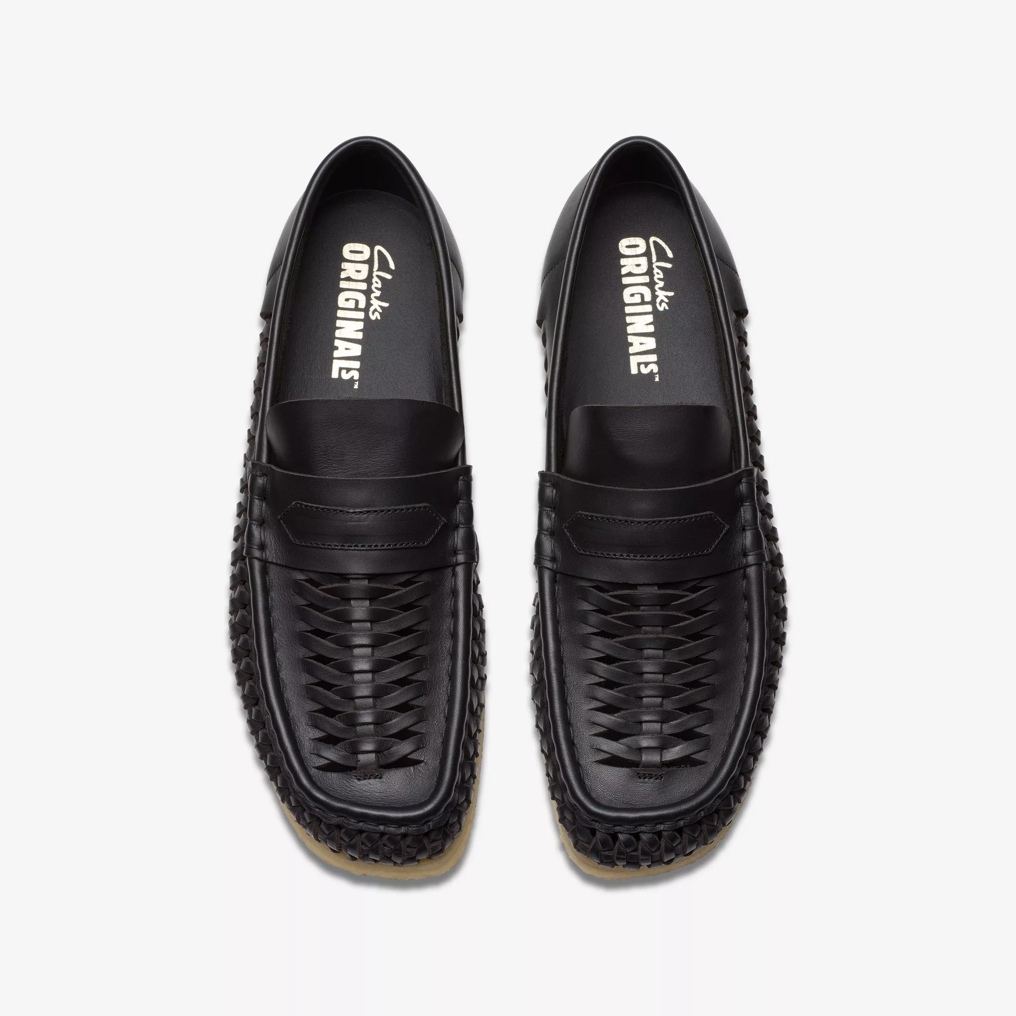 Clarks - Wallabee Penny Weave in Black Leather - Image 6
