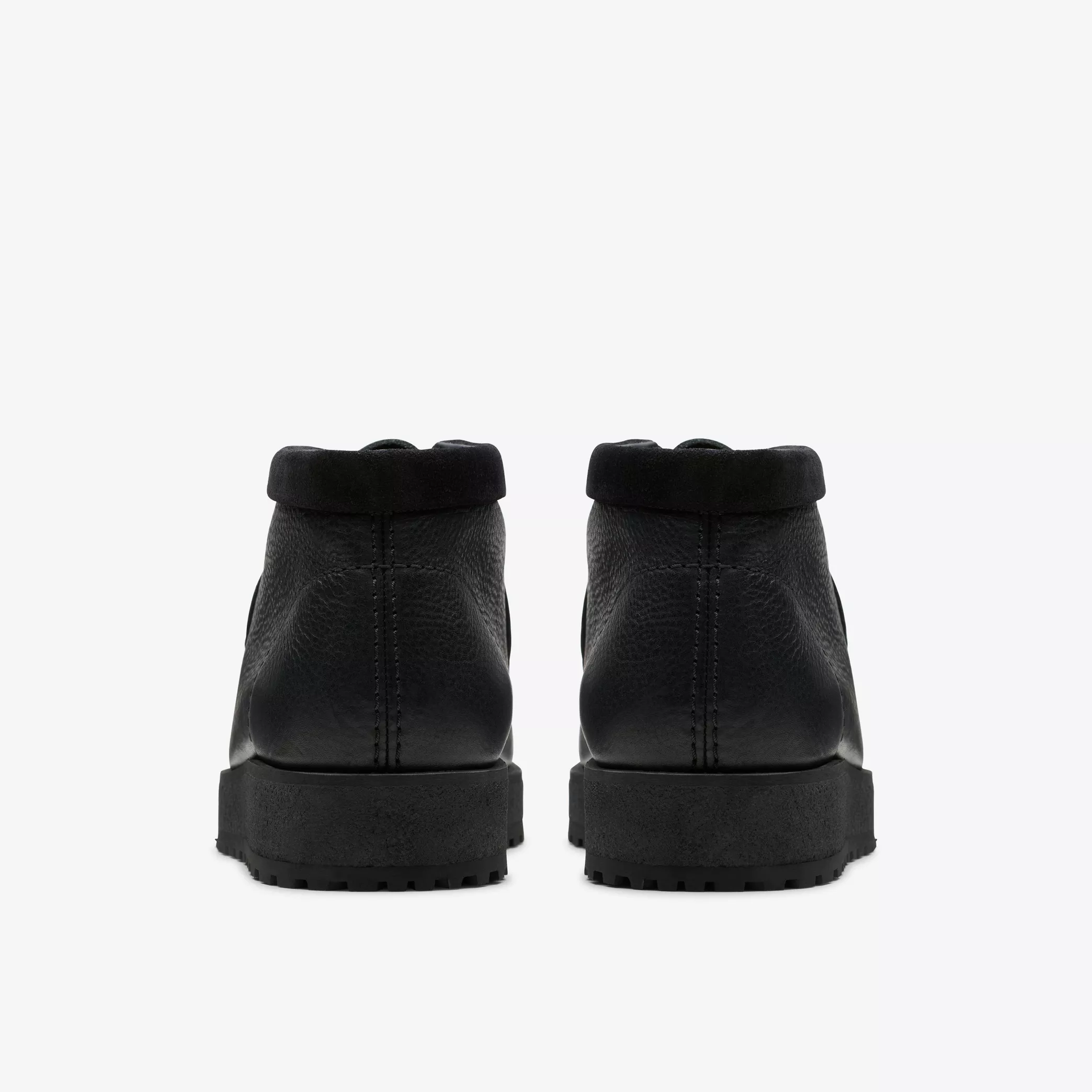 Clarks- Wallabee Scout Black Leather - Image 5