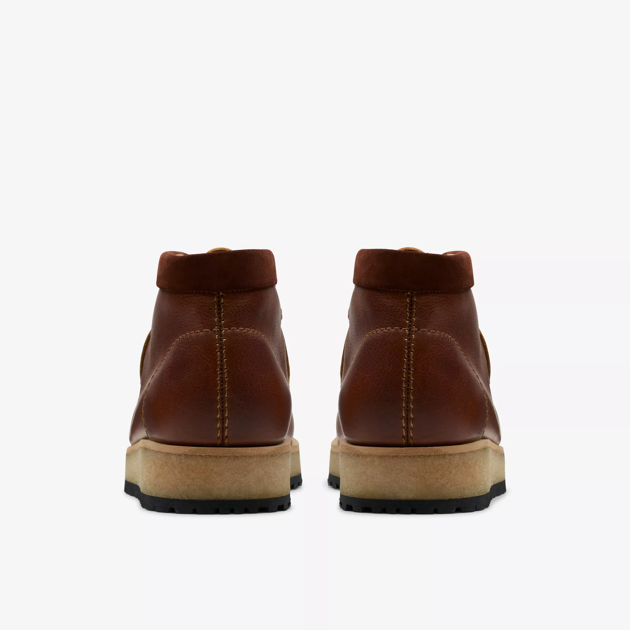 Clarks- Wallabee Scout Dark Tan Leather - Image 5