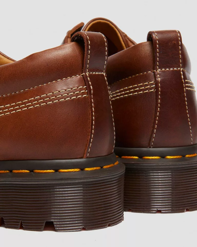 Dr. Martens - Lowell Leather Moc Toe Shoes in Butterscotch Orleans - Image 3