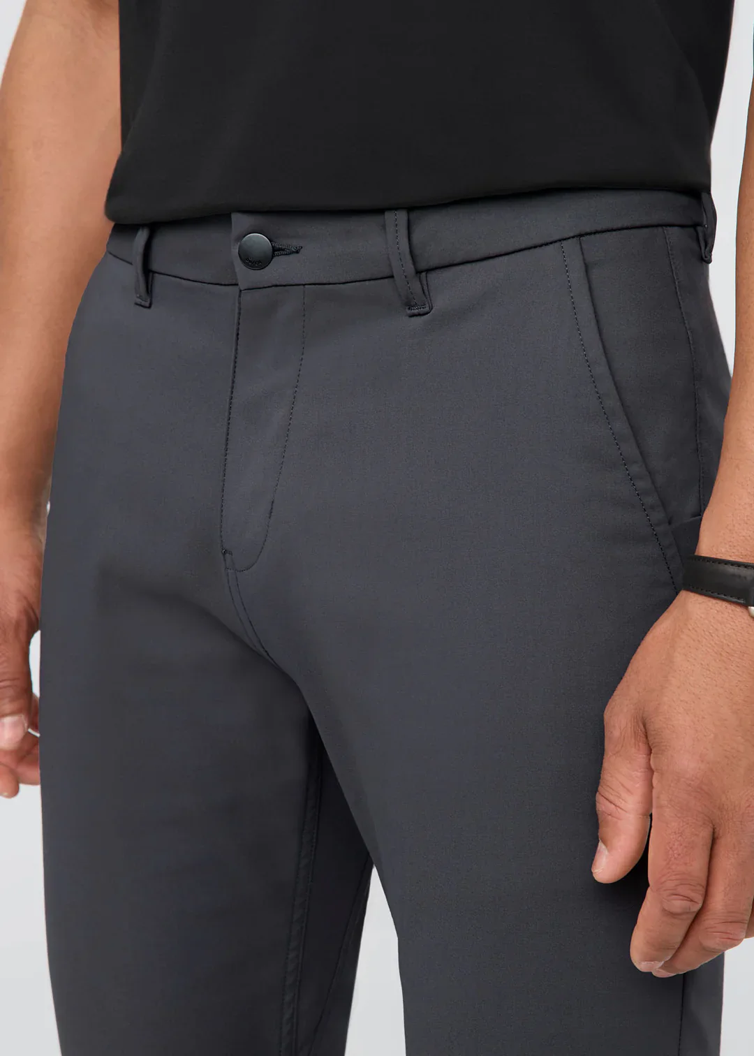 Duer - NuStretch Relaxed Taper Trouser in Charcoal - Image 3