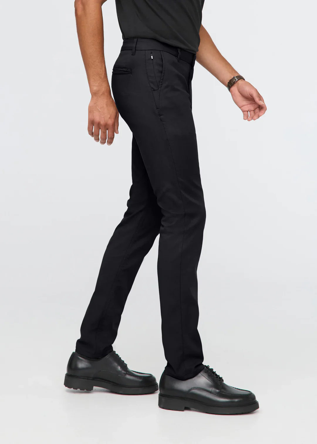 Duer - NuStretch Slim Straight Trouser in Black - Image 2