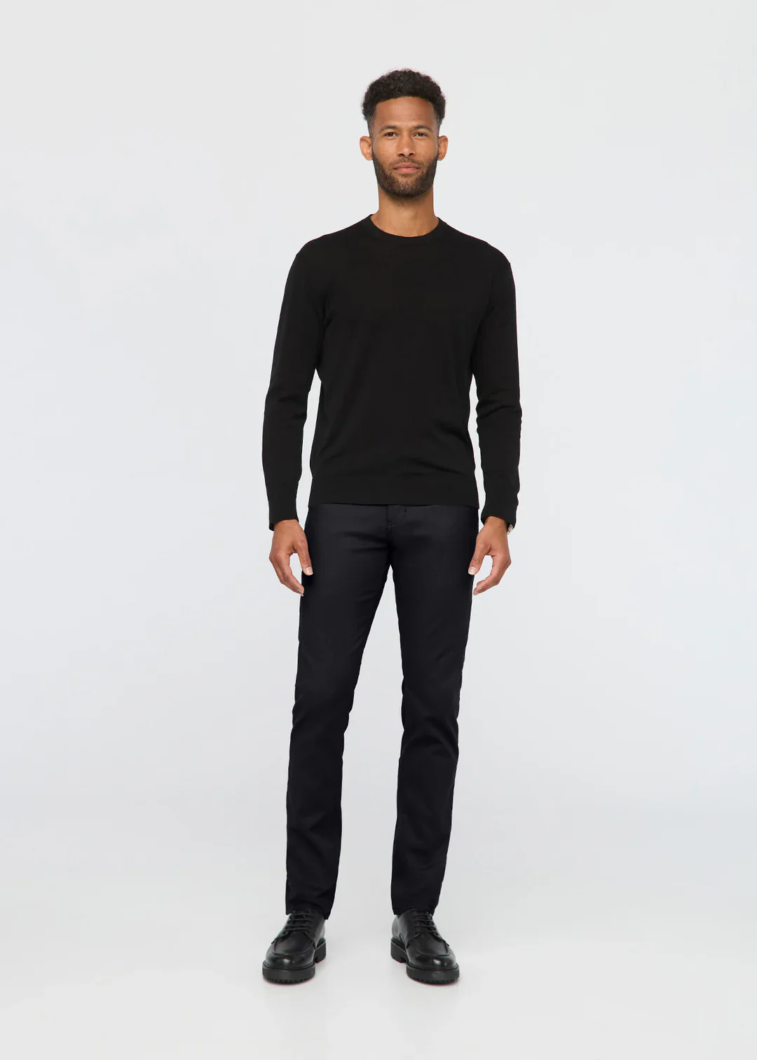 Duer - NuStretch Slim Straight Trouser in Black - Image 5