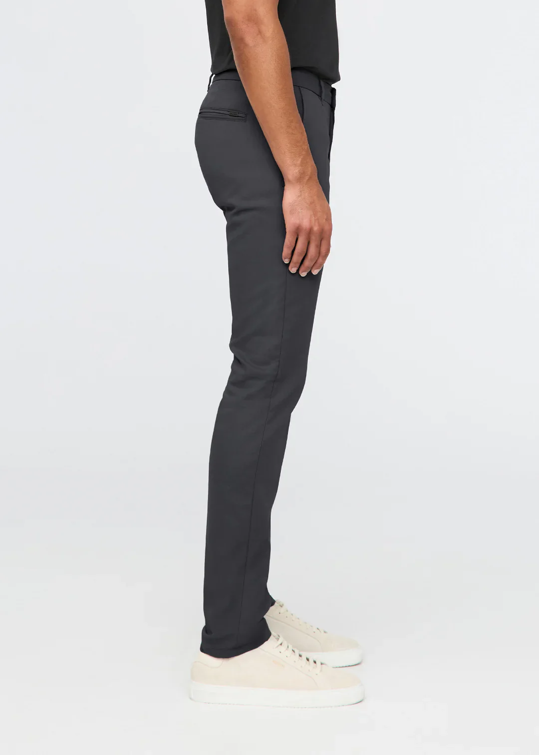 Duer - NuStretch Slim Straight Trouser in Charcoal - Image 2