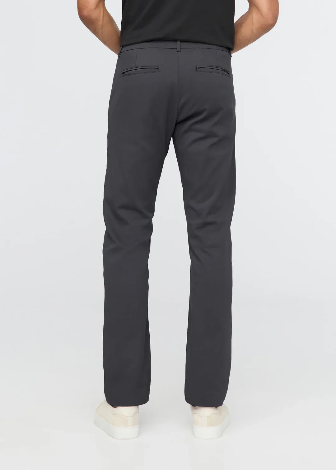 Duer - NuStretch Slim Straight Trouser in Charcoal - Image 3