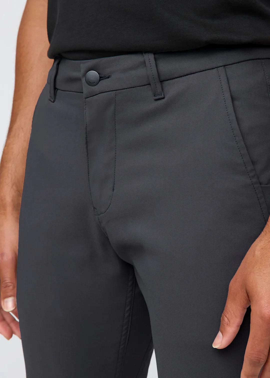 Duer - NuStretch Slim Straight Trouser in Charcoal - Image 4
