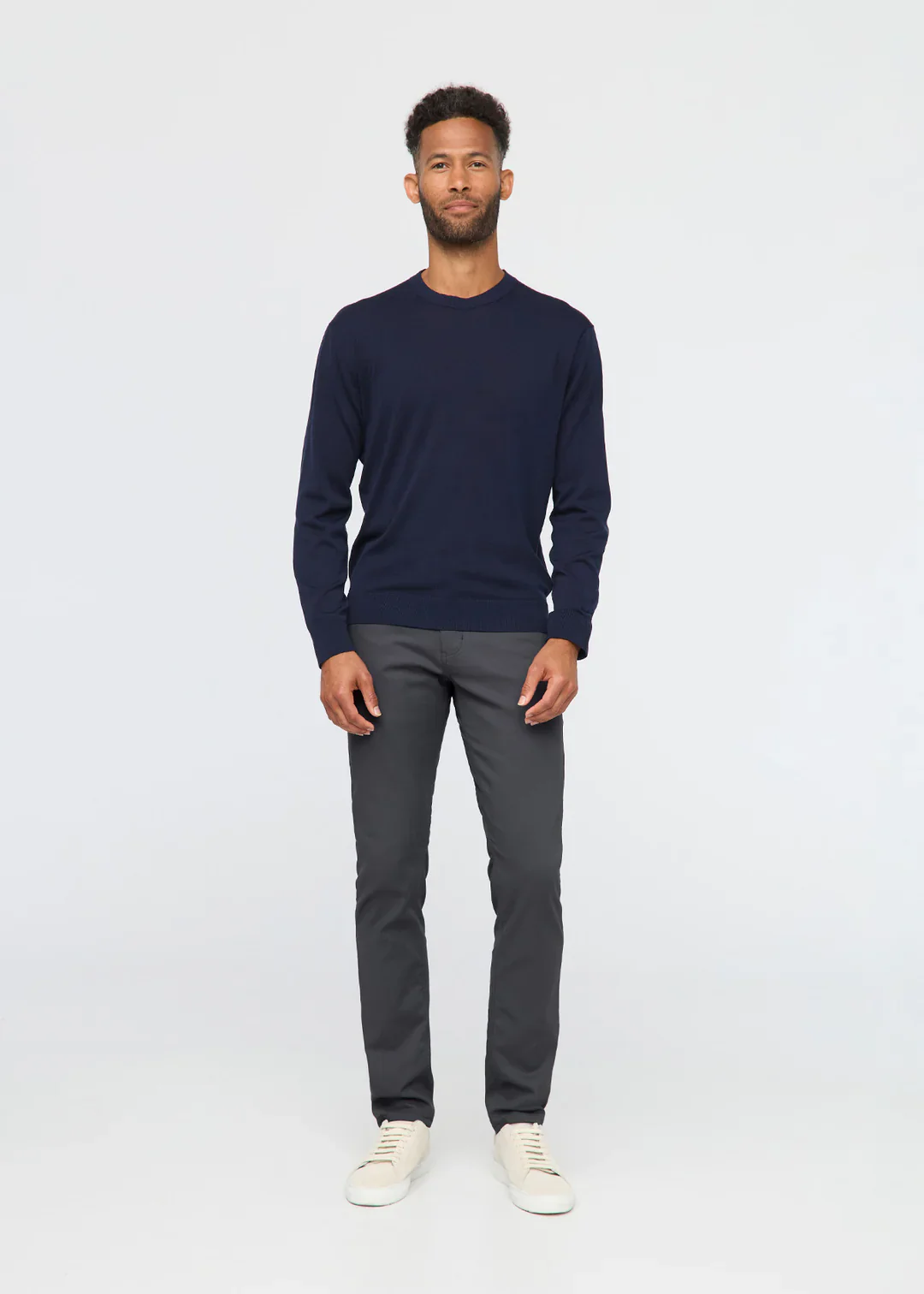 Duer - NuStretch Slim Straight Trouser in Charcoal - Image 5