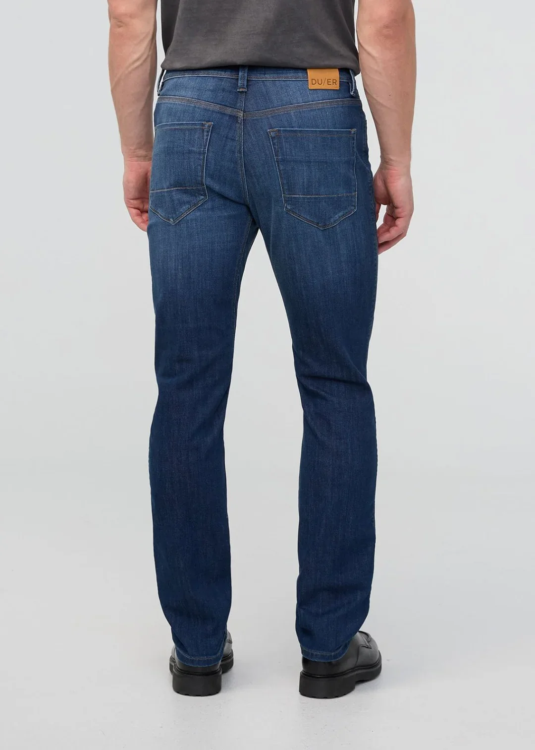 Duer - Performance Denim Slim Straight in Ocean Swell - Image 3