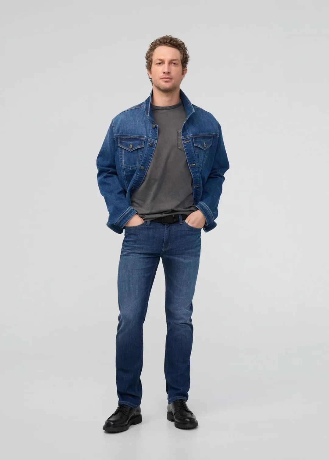 Duer - Performance Denim Slim Straight in Ocean Swell - Image 4