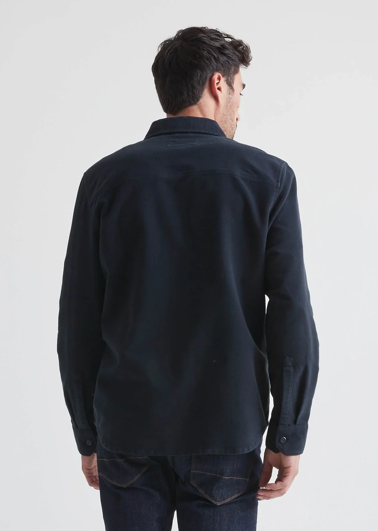 DUER - Relaxed Moleskin Button Up: Navy - Image 3