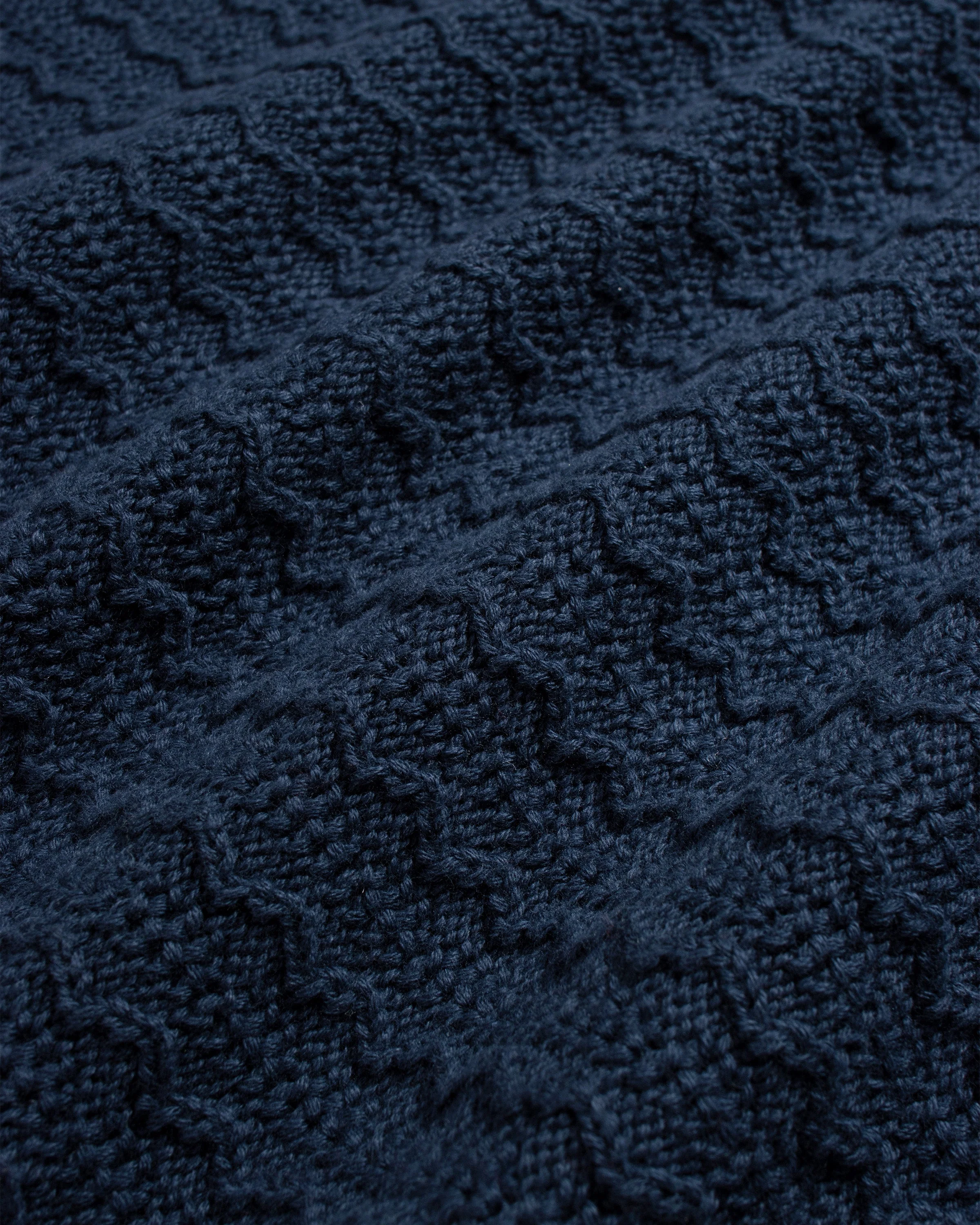 Far Afield - Cropped Sleeveless Cardigan in Navy - Image 3