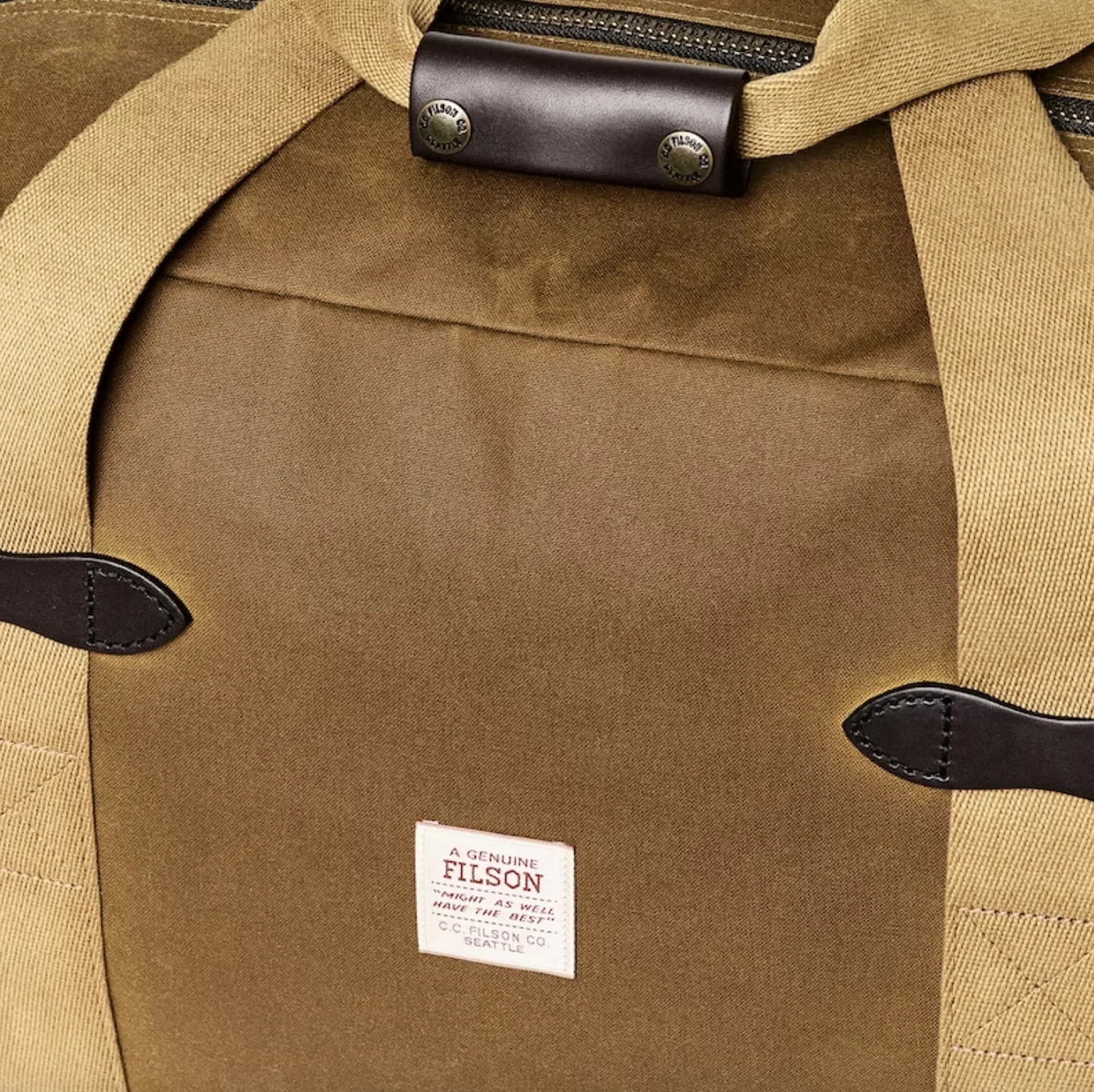 Filson- Tin Cloth Medium Duffle Bag - Image 10