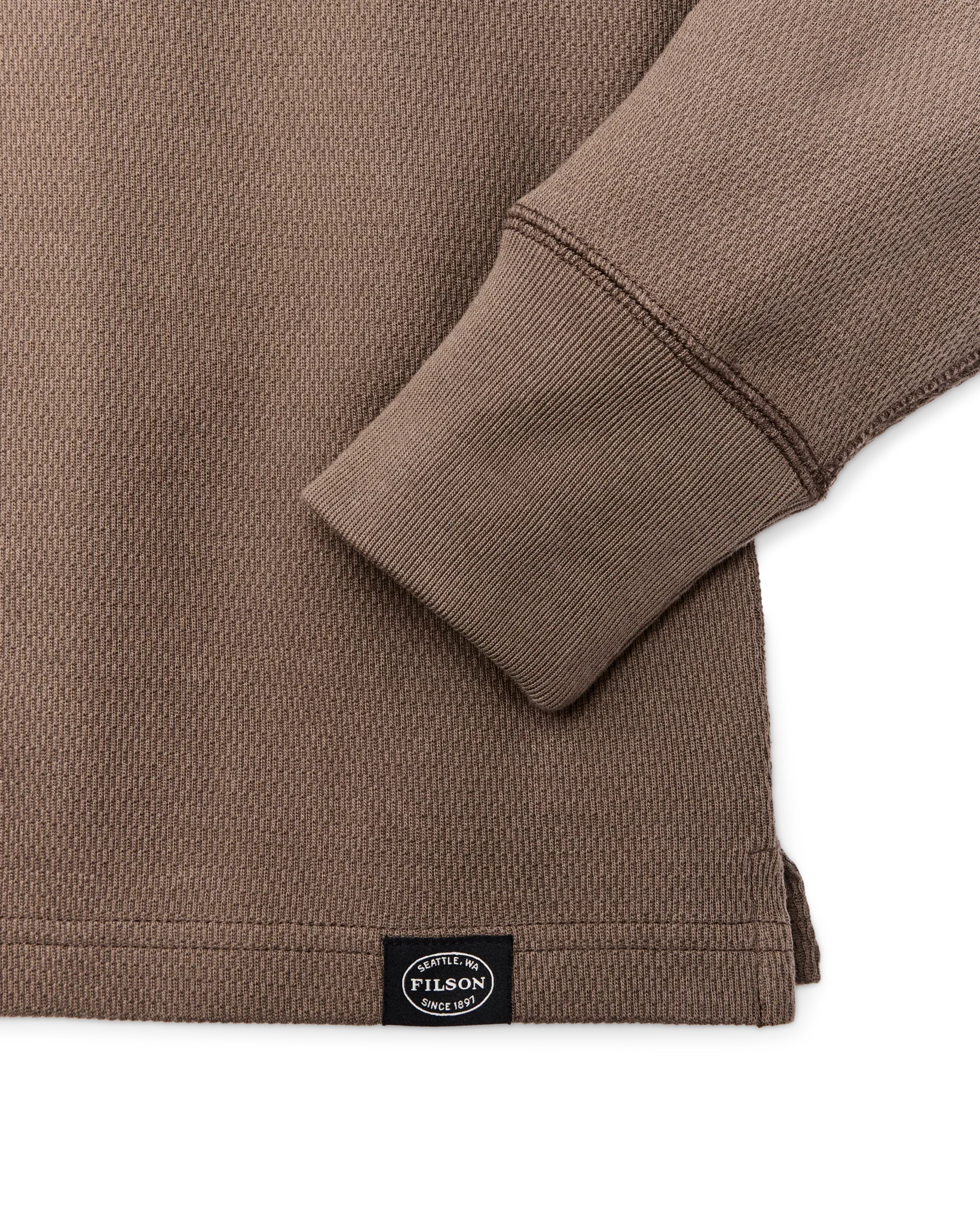 Filson - Waffle Knit Henley in Brown - Image 3