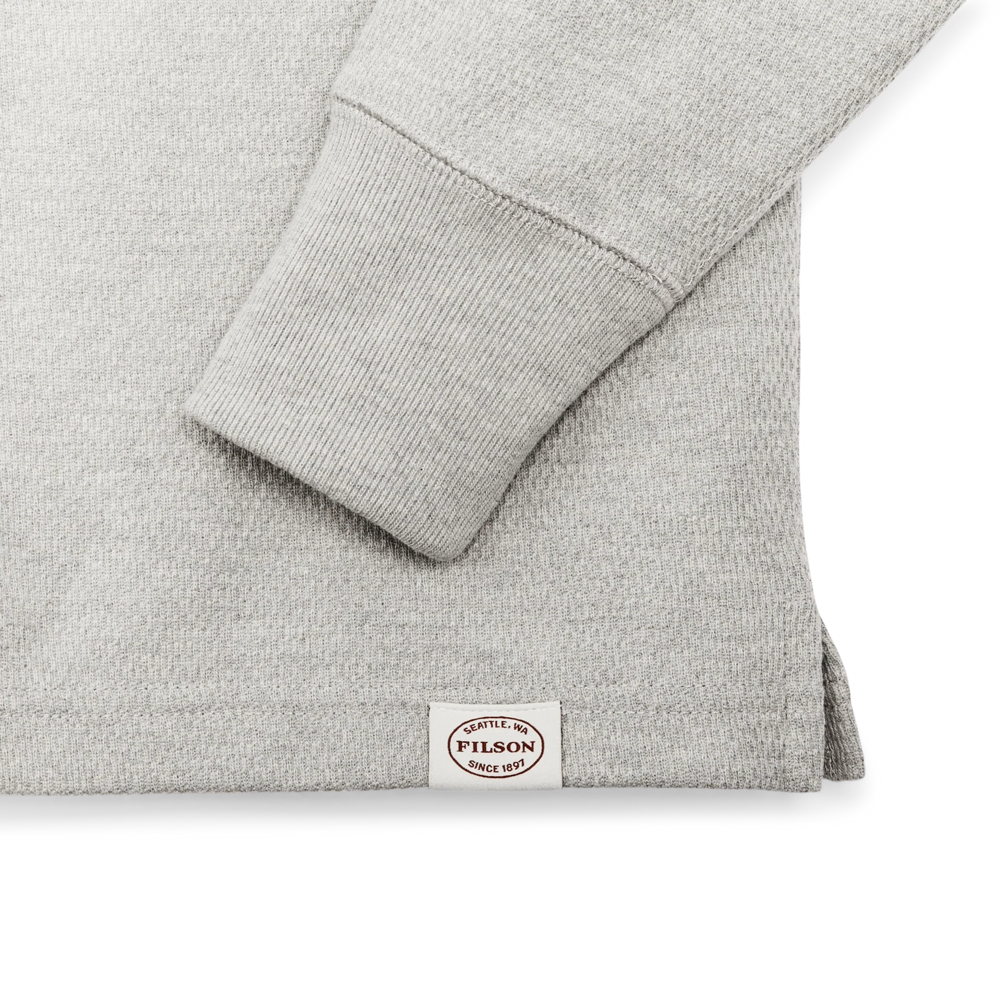 Filson - Waffle Knit Henley in Light Grey - Image 3
