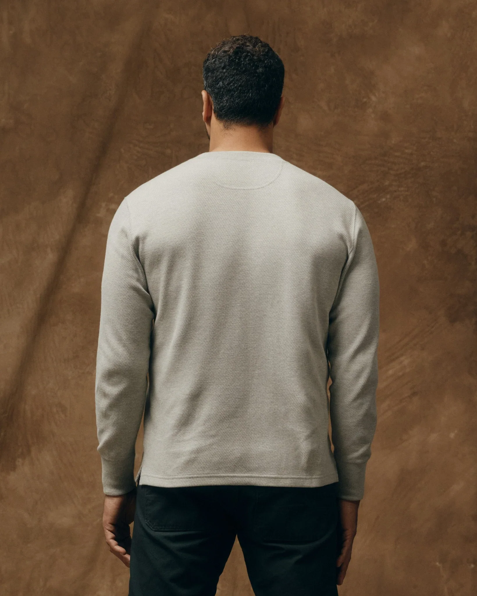 Filson - Waffle Knit Henley in Light Grey - Image 6