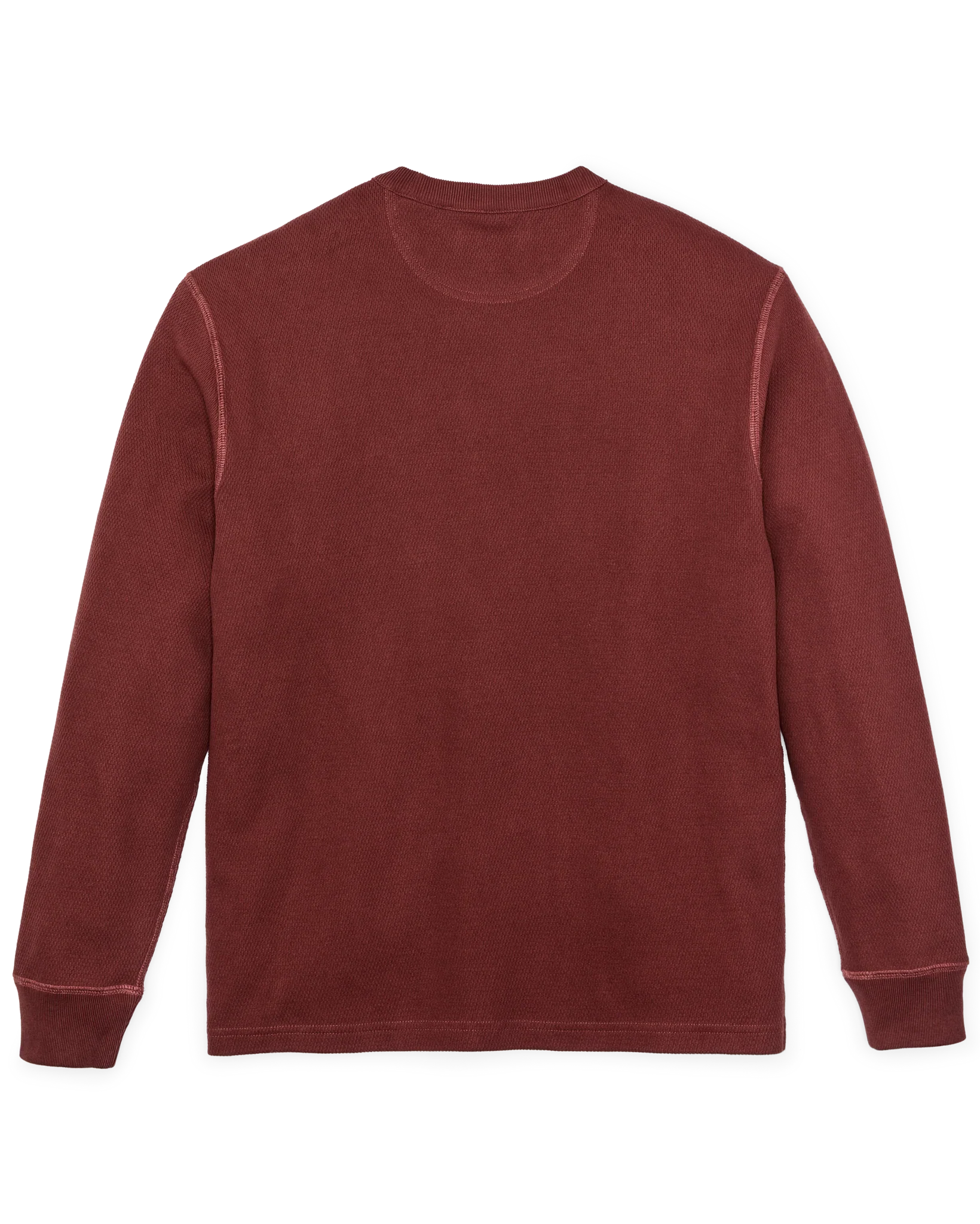 Filson- Waffle Knit Thermal Crewneck in Brick - Image 2