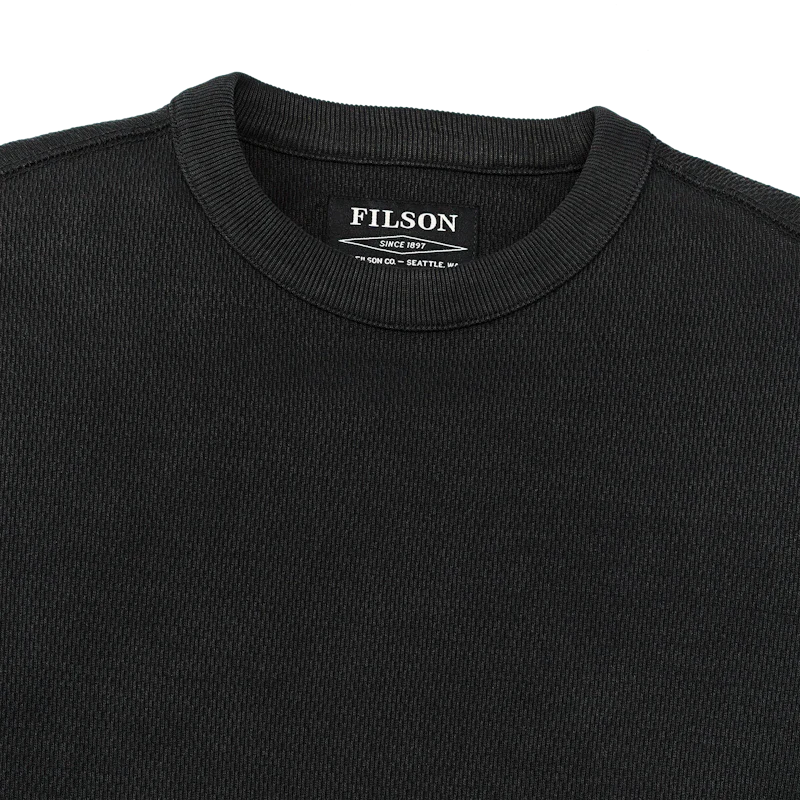 Filson- Waffle Knit Thermal Crewneck in Navy - Image 3