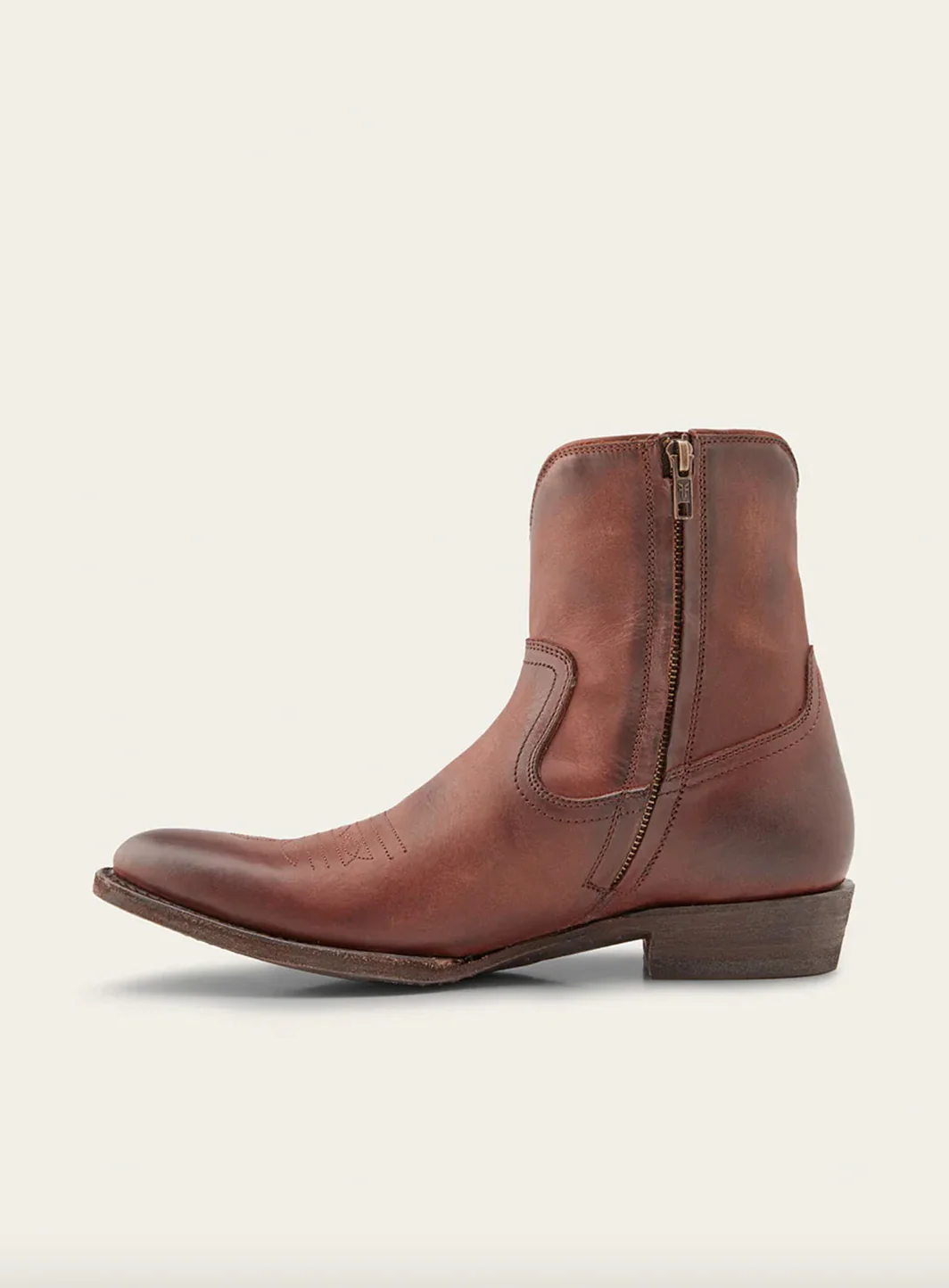 Frye- Austin Leather Boots with Zip - Image 4